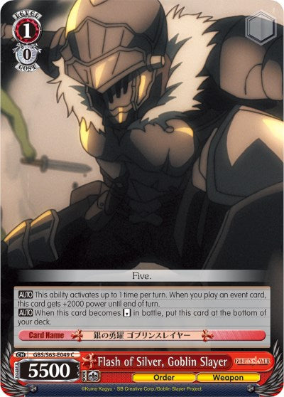 Image of Flash of Silver, Goblin Slayer (GBS/S63-E049 C) [Goblin Slayer]
