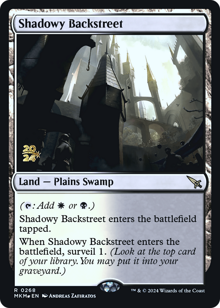 Image of Shadowy Backstreet [Murders at Karlov Manor Prerelease Promos]