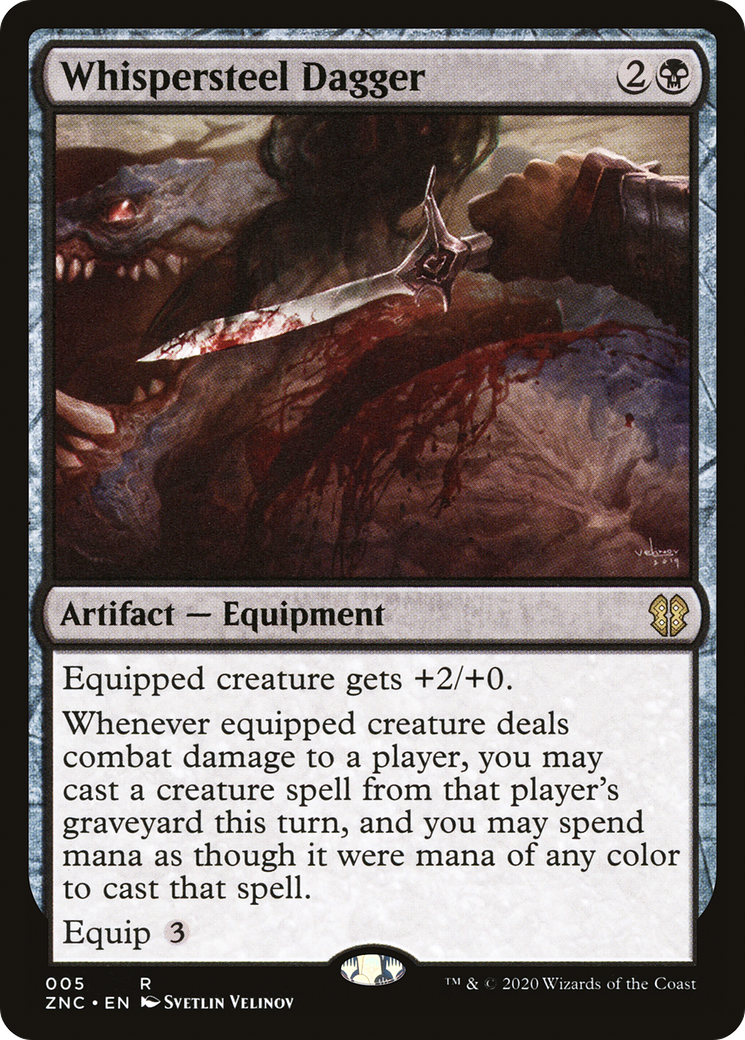 Image of Whispersteel Dagger [Zendikar Rising Commander]