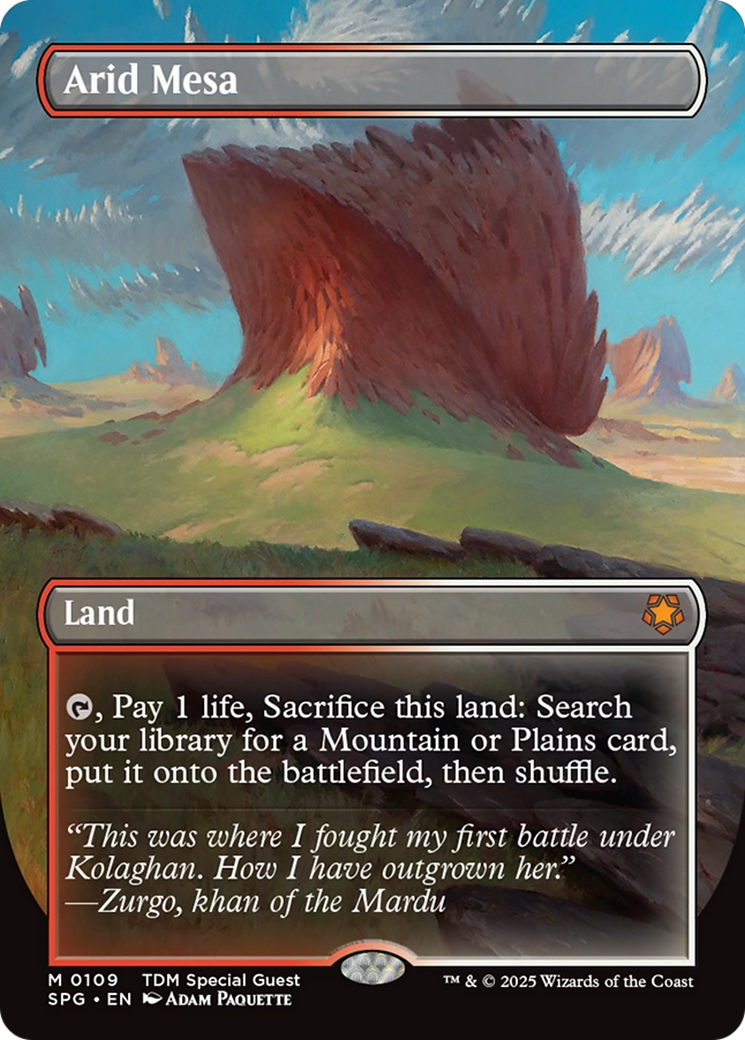 Image of Arid Mesa (Borderless) [Tarkir: Dragonstorm Special Guests]