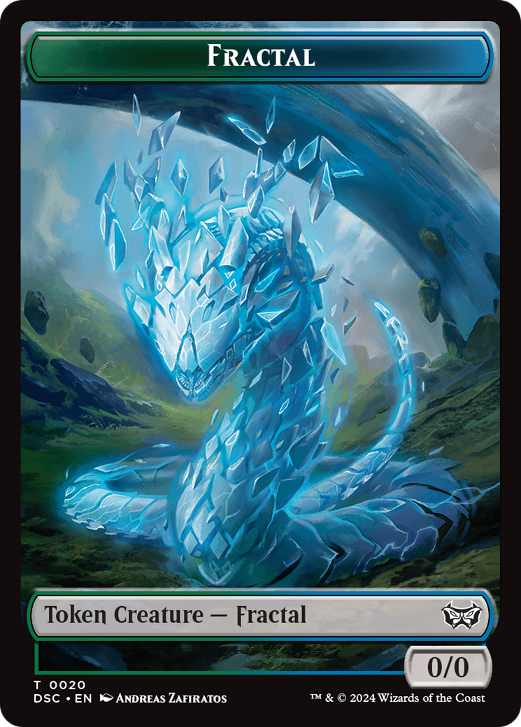 Image of Wurm (0018) // Fractal Double-Sided Token [Duskmourn: House of Horror Commander Tokens]