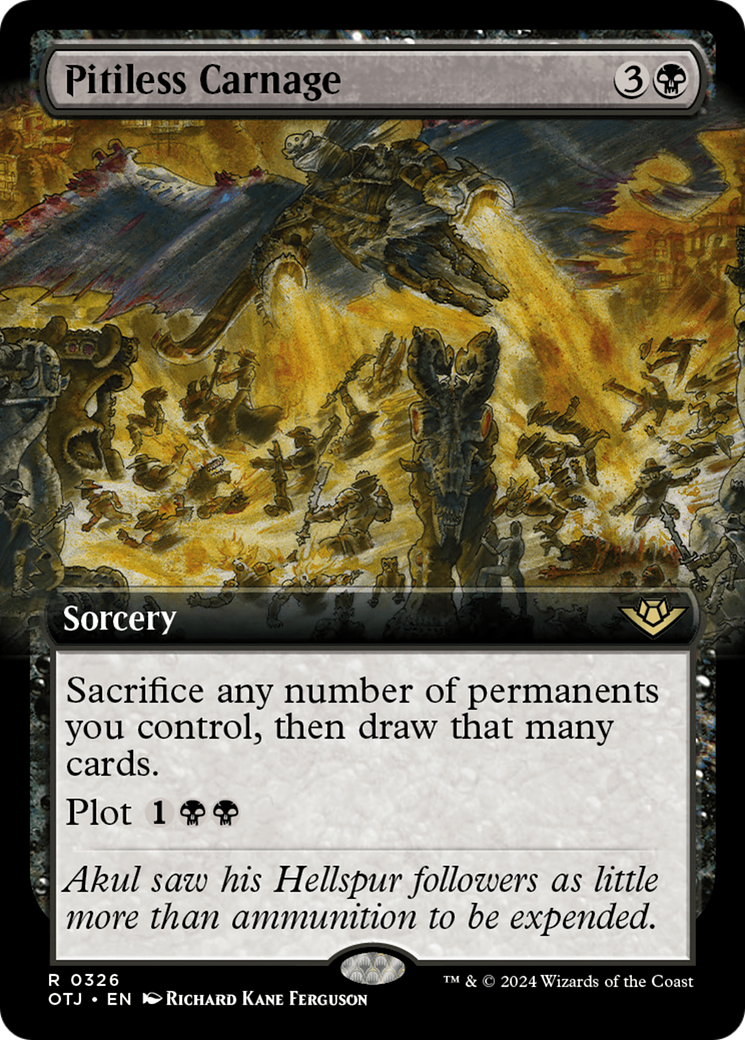 Image of Pitiless Carnage (Extended Art) [Outlaws of Thunder Junction]