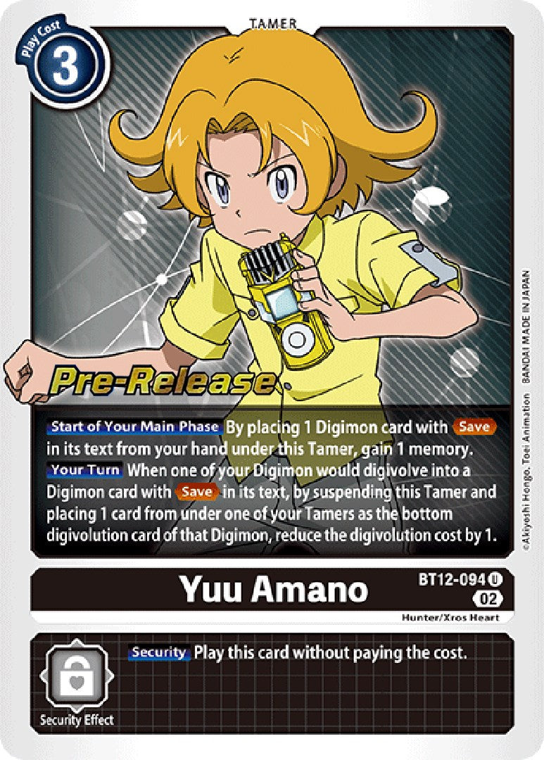 Image of Yuu Amano [BT12-094] [Across Time Pre-Release Cards]