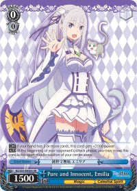 Image of Pure and Innocent, Emilia SR (RZ/S55-E056S SR) [Re:ZERO Vol.2]