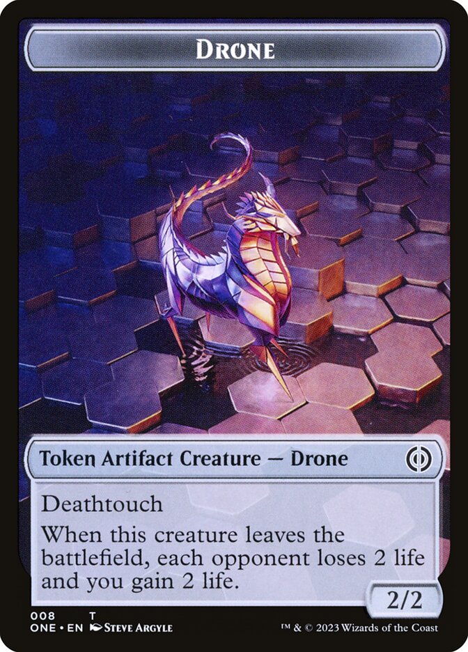 Image of Phyrexian Mite (012) // Drone Double-Sided Token [Phyrexia: All Will Be One Tokens]