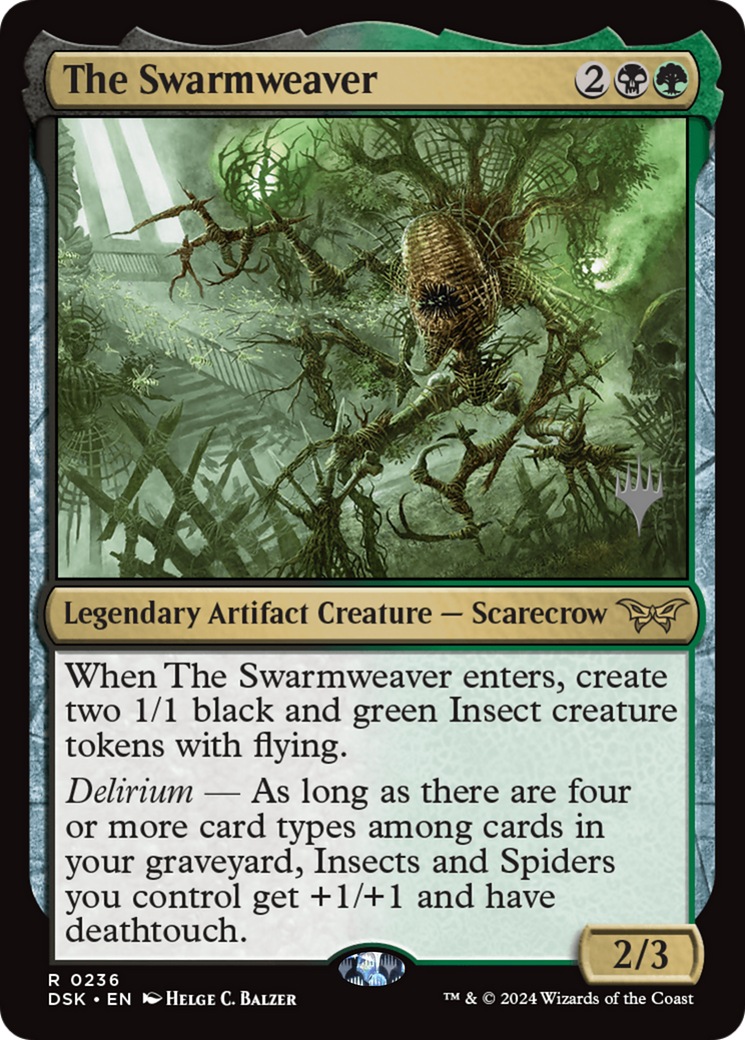 Image of The Swarmweaver (0236) (Promo Pack) [Duskmourn: House of Horror Promos]