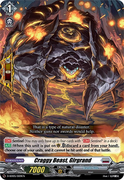 Image of Craggy Beast, Girgrand (D-SD05/009EN) [Tomari Seto: Aurora Valkyrie]