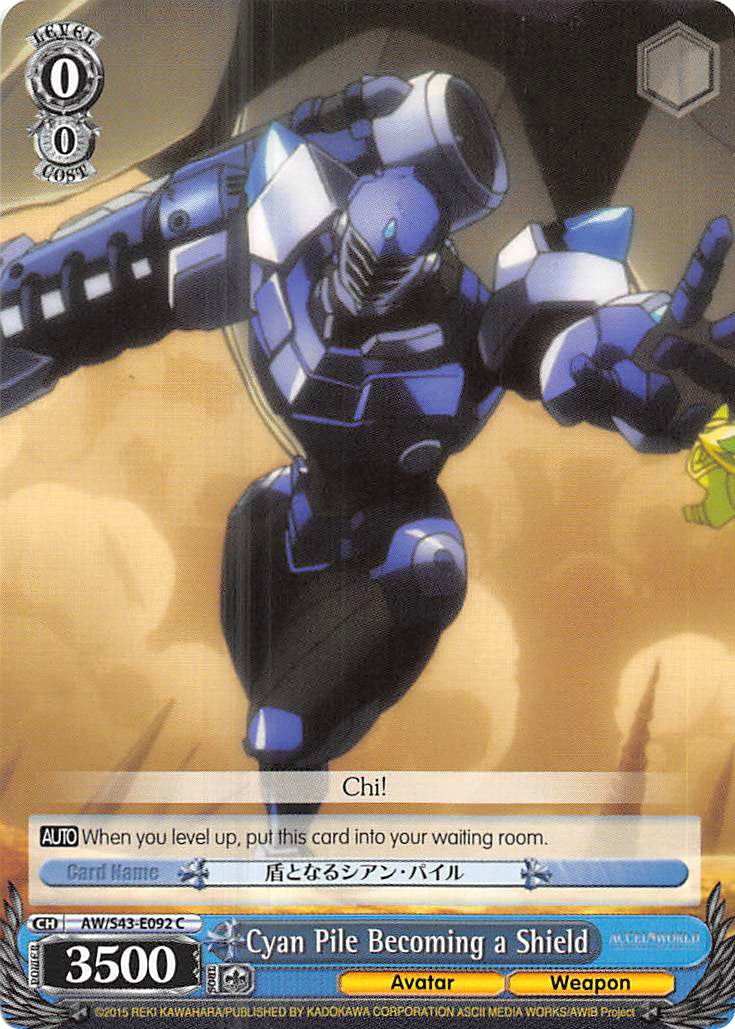 Image of Cyan Pile Becoming a Shield (AW/S43-E092 C) [Accel World -Infinite Burst-]