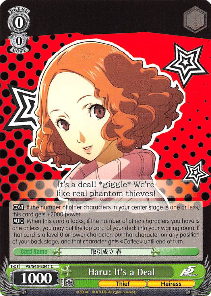 Image of Haru: It's a Deal (P5/S45-E041 C) [Persona 5]