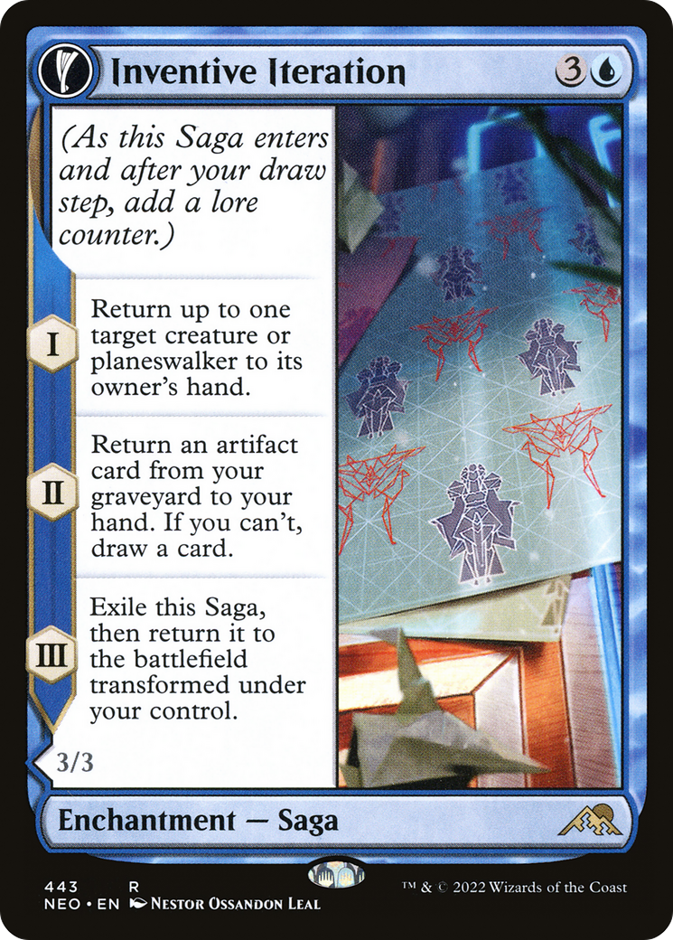 Image of Inventive Iteration // Living Breakthrough (Extended Art) [Kamigawa: Neon Dynasty]