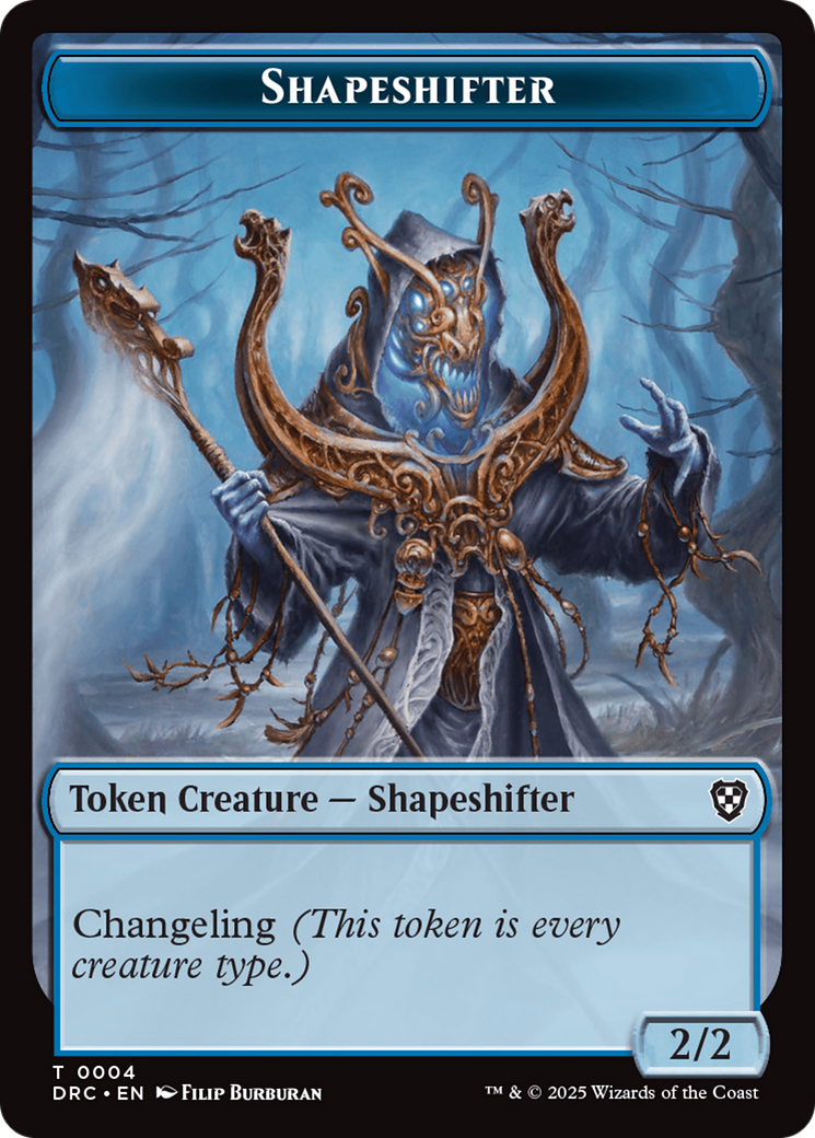 Image of Zombie Army // Shapeshifter Double-Sided Token [Aetherdrift Commander Tokens]