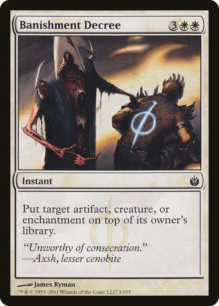 Image of Banishment Decree [Mirrodin Besieged]