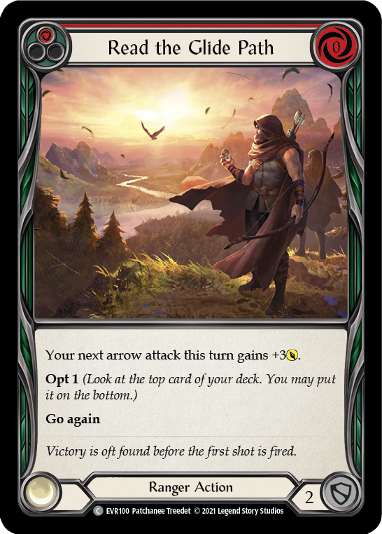 Image of Read the Glide Path (Red) [EVR100] (Everfest)  1st Edition Rainbow Foil