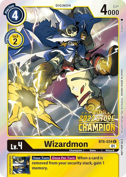 Image of Wizardmon [BT6-034] (2022 Store Champion) [Double Diamond Promos]