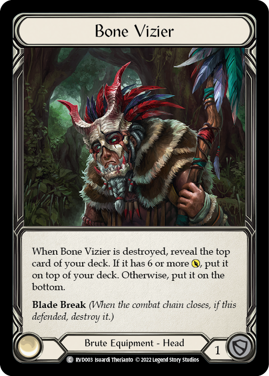 Image of Bone Vizier [RVD003] (Classic Battles: Rhinar vs Dorinthea)  Rainbow Foil