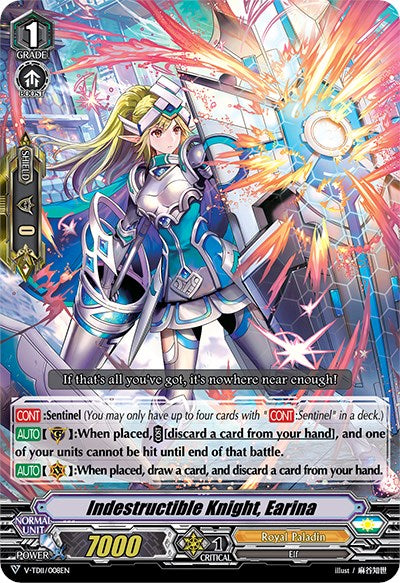 Image of Indestructible Knight, Earina (V-TD11/008EN) [Altmile]