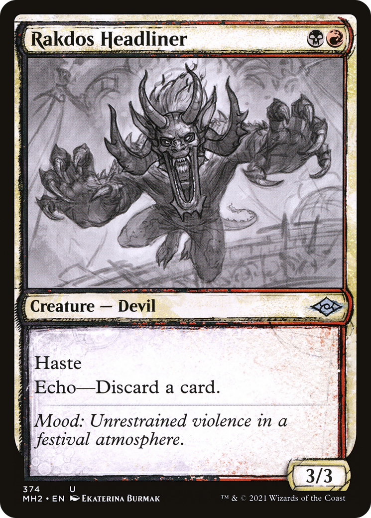 Image of Rakdos Headliner (Sketch) [Modern Horizons 2]