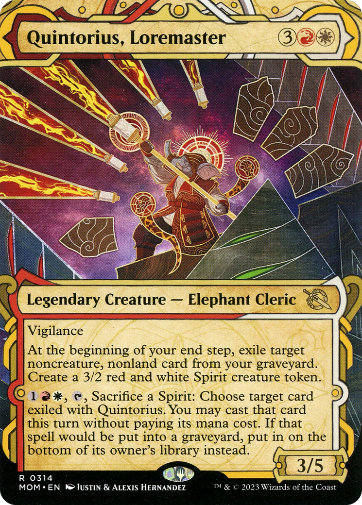 Image of Quintorius, Loremaster (Showcase Planar Booster Fun) [March of the Machine]