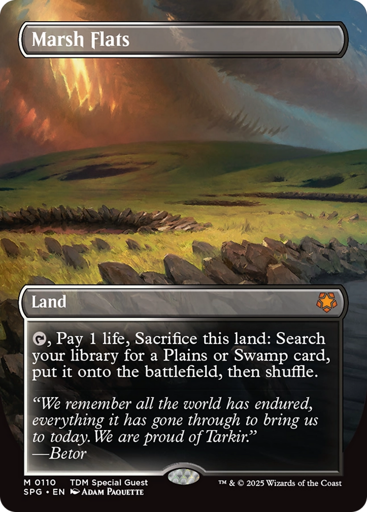 Image of Marsh Flats (Borderless) [Tarkir: Dragonstorm Special Guests]