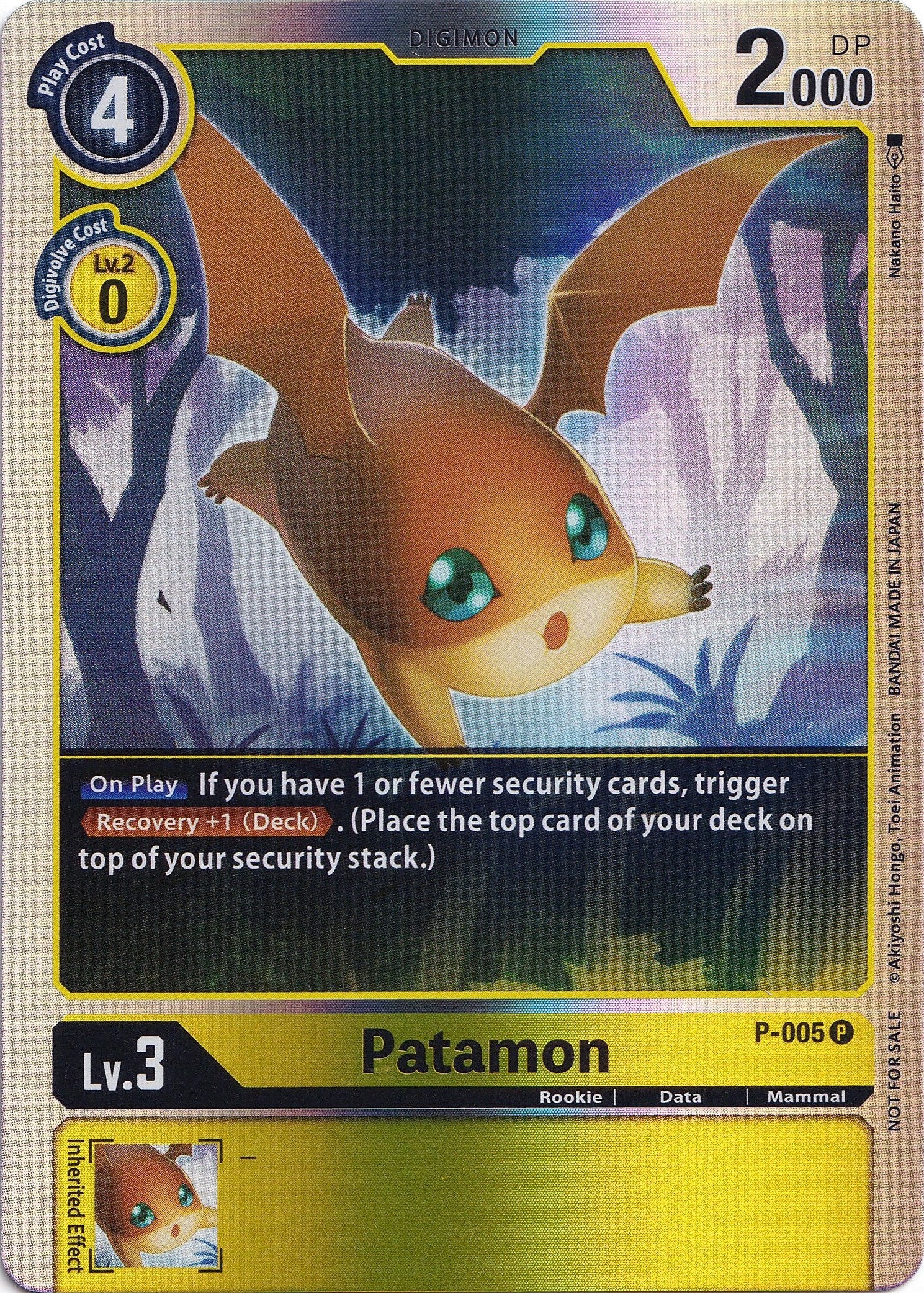 Image of Patamon [P-005] (Rainbow Foil) [Promotional Cards]