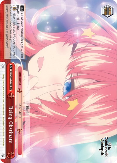 Image of Being Obstinate (5HY/W83-TE90 TD) [The Quintessential Quintuplets]