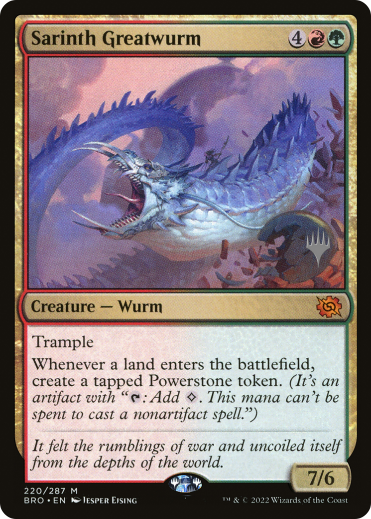 Image of Sarinth Greatwurm (Promo Pack) [The Brothers' War Promos]