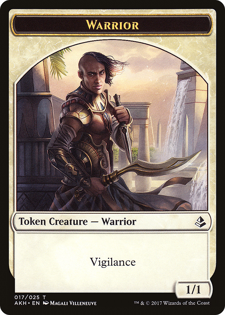 Image of Warrior Token (AKH-017) - Amonkhet Tokens Foil