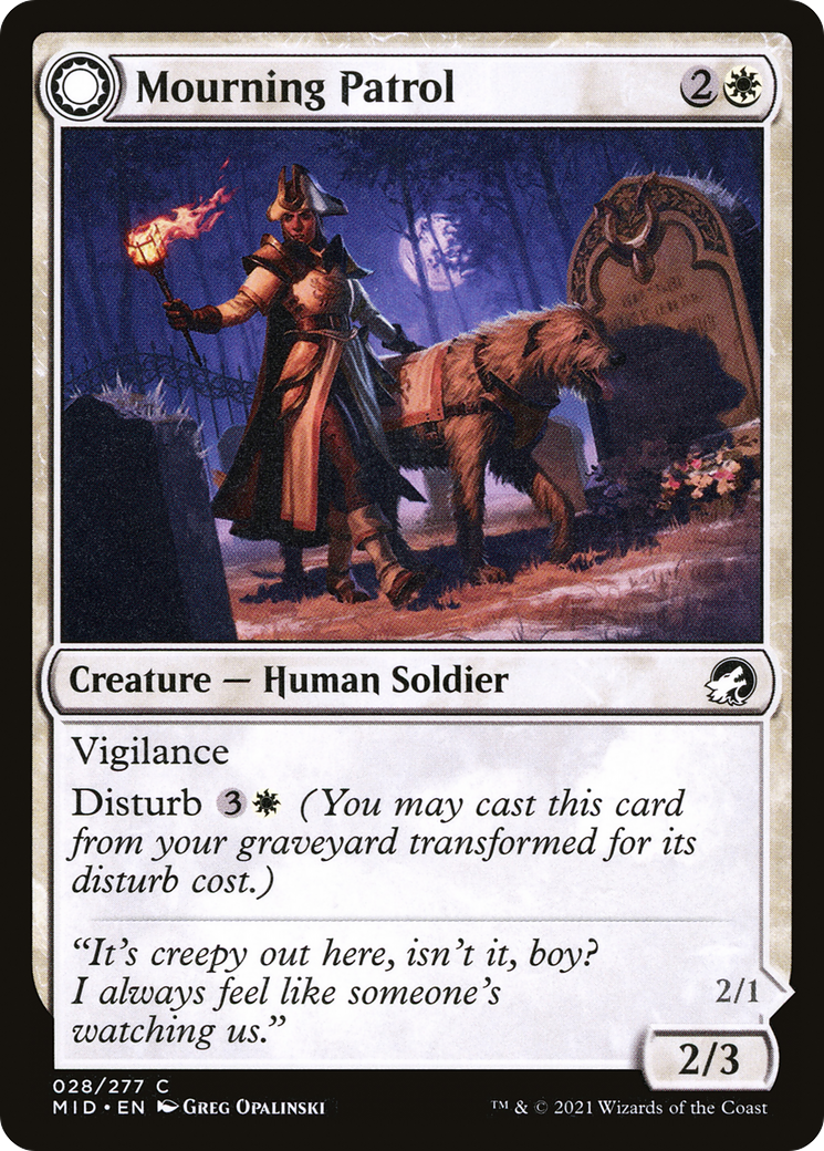 Image of Mourning Patrol // Morning Apparition [Innistrad: Midnight Hunt]