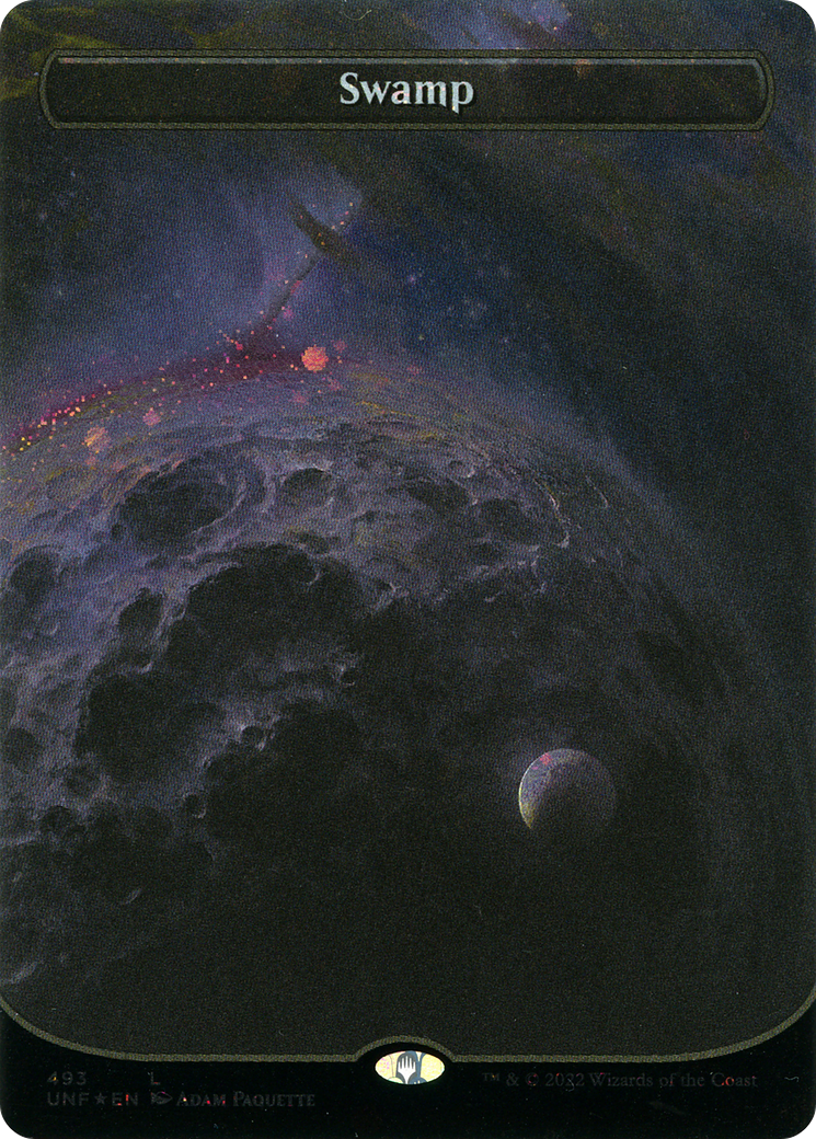 Image of Swamp (493) (Orbital Space-ic Land) (Galaxy Foil) [Unfinity]
