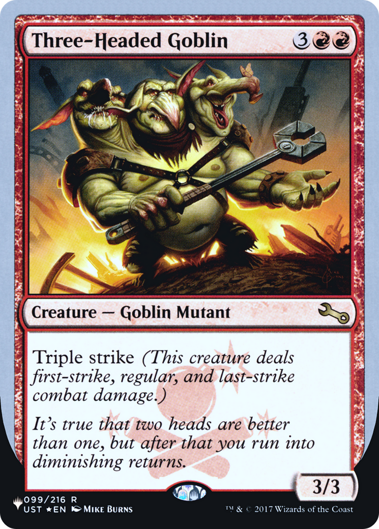Image of Three-Headed Goblin (Unfinity Foil Edition) [The List]