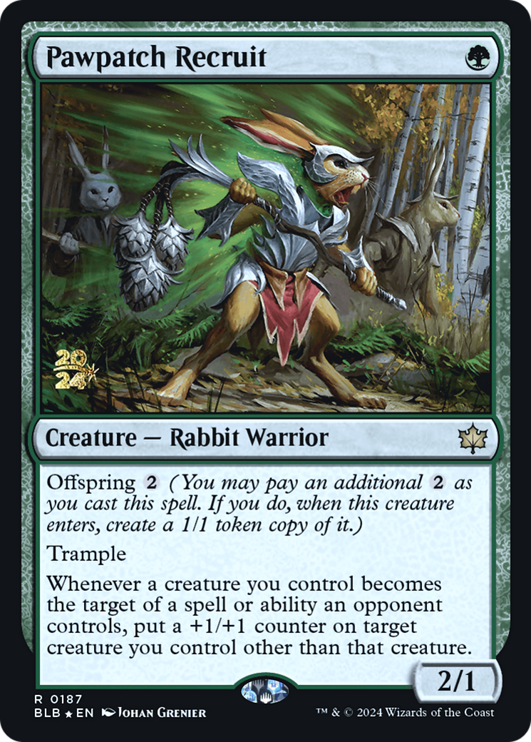 Image of Pawpatch Recruit [Bloomburrow Prerelease Promos]
