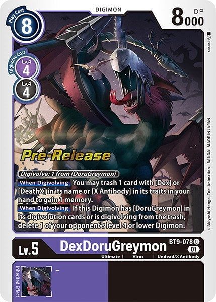 Image of DexDoruGreymon [BT9-078] [X Record Pre-Release Promos]