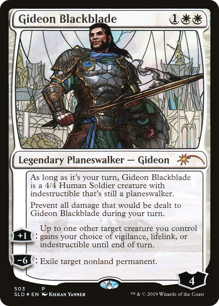 Image of Gideon Blackblade (Stained Glass) [Secret Lair Drop Promos]