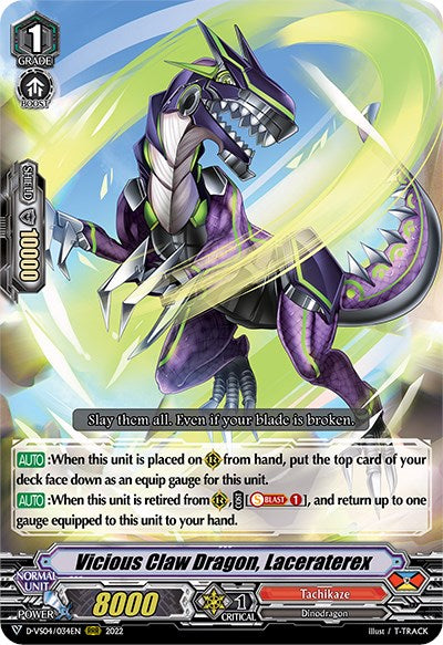 Image of Vicious Claw Dragon, Laceraterex (D-VS04/034EN) [V Clan Collection Vol.4]