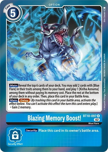Image of Blazing Memory Boost! [BT10-097] [Revision Pack Cards]