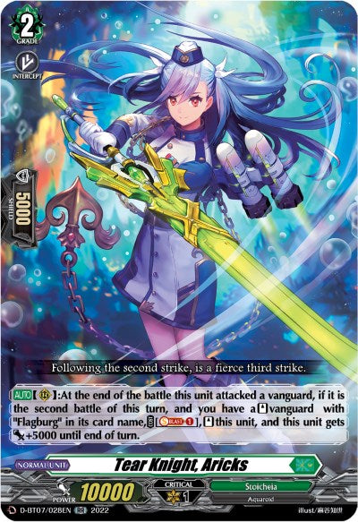 Image of Tear Knight, Aricks (D-BT07/028EN) [Raging Flames Against Emerald Storm]
