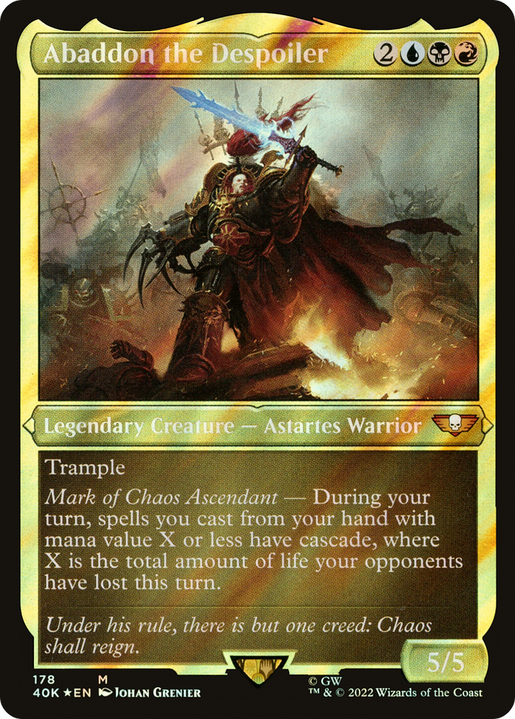 Image of Abaddon the Despoiler (Display Commander) (Surge Foil) [Warhammer 40,000]