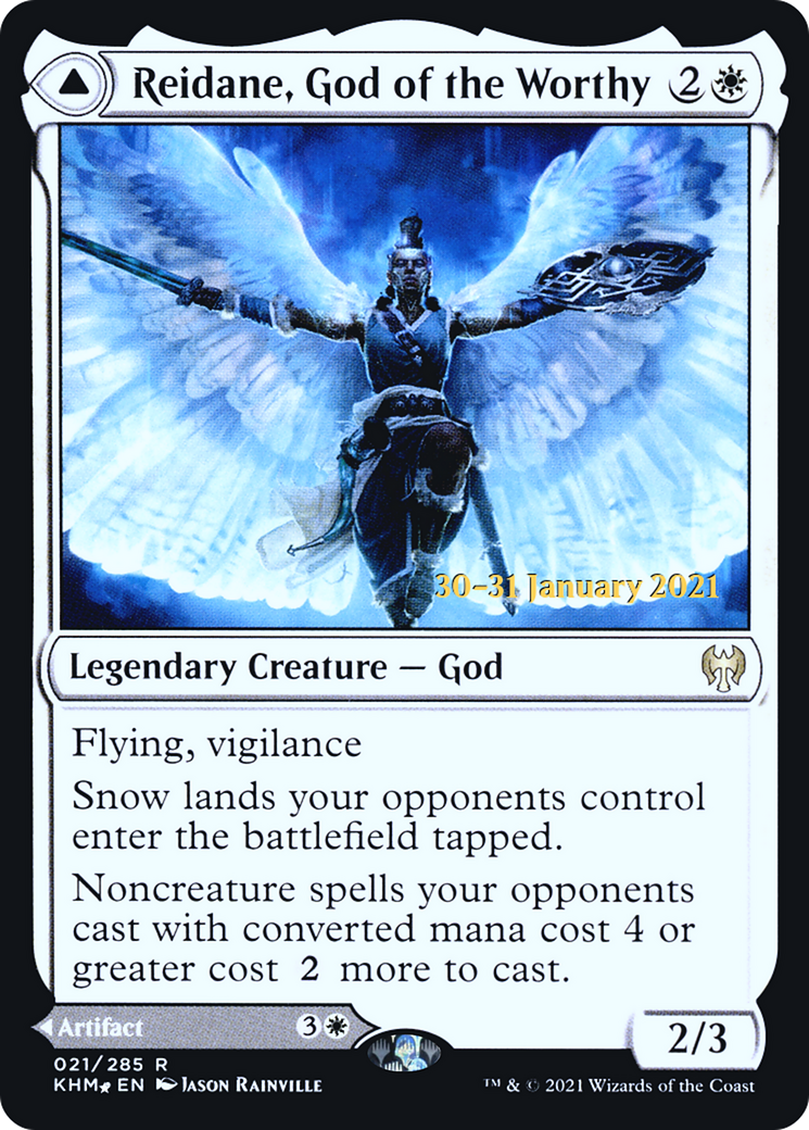 Image of Reidane, God of the Worthy // Valkmira, Protector's Shield [Kaldheim Prerelease Promos]