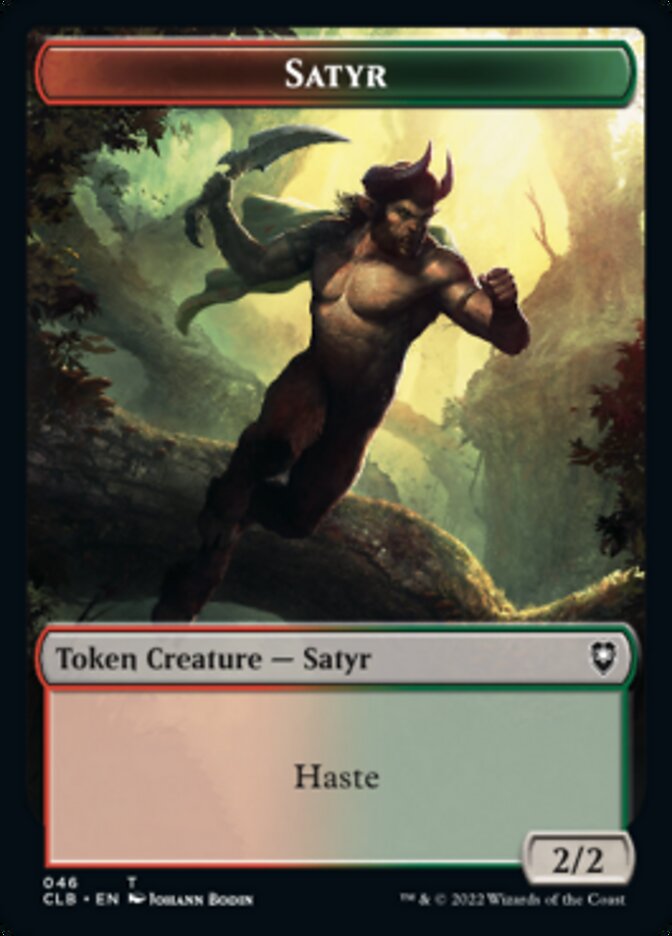 Image of Satyr // Beast Double-Sided Token [Commander Legends: Battle for Baldur's Gate Tokens]