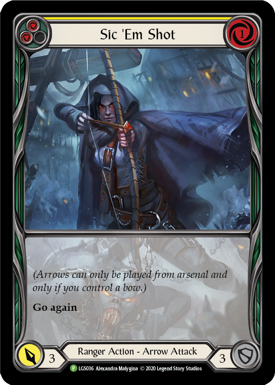 Image of Sic 'Em Shot (Yellow) [LGS036] (Promo)  Rainbow Foil