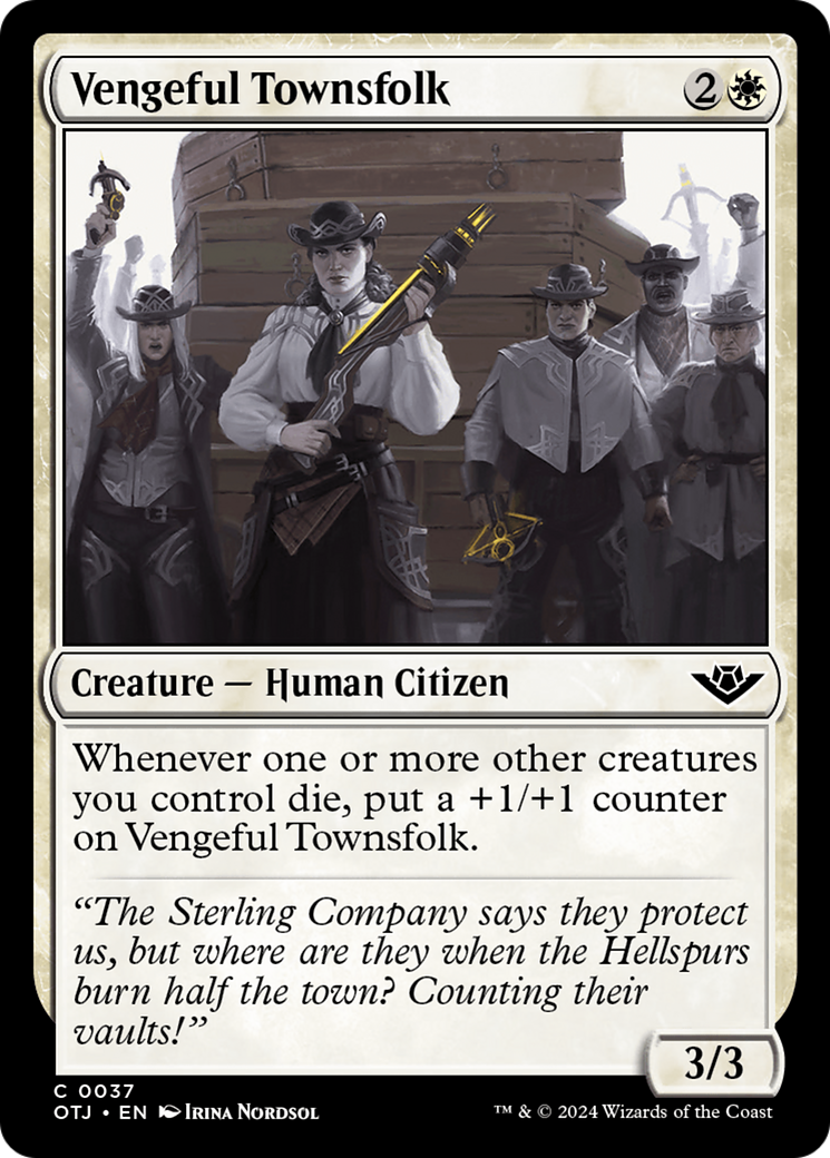 Image of Vengeful Townsfolk [Outlaws of Thunder Junction]