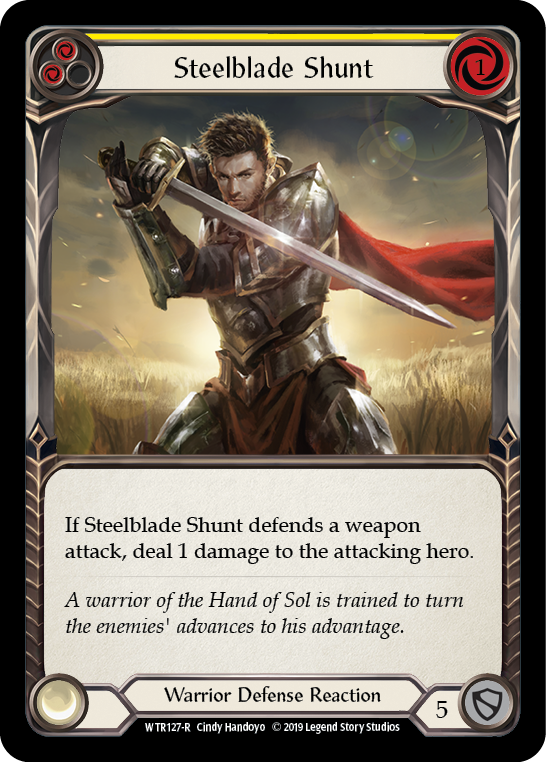Image of Steelblade Shunt (Yellow) [WTR127-R] (Welcome to Rathe)  Alpha Print Rainbow Foil