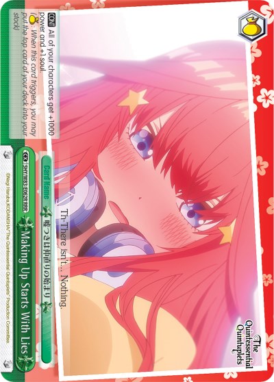 Image of Making Up Starts With Lies (5HY/W83-E062R RRR) [The Quintessential Quintuplets]