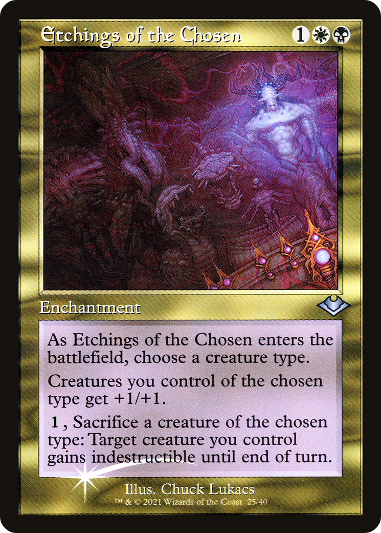 Image of Etchings of the Chosen (Retro Frame) (MH1-025) - Modern Horizons 1 Timeshifts Etched Foil