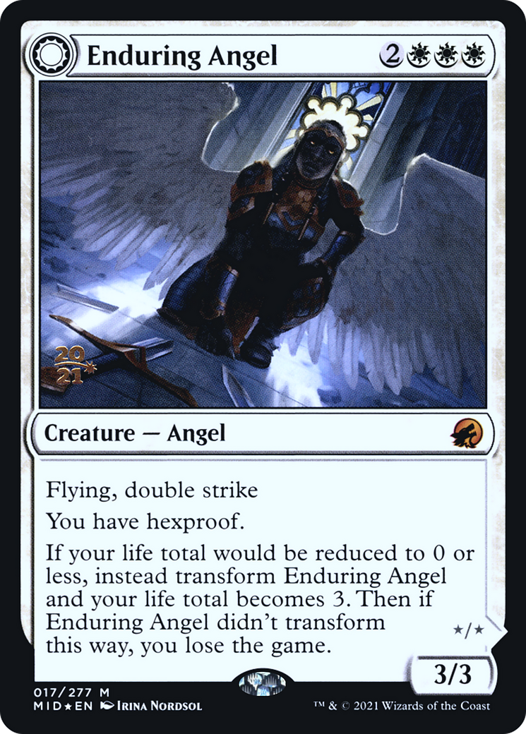Image of Enduring Angel // Angelic Enforcer [Innistrad: Midnight Hunt Prerelease Promos]