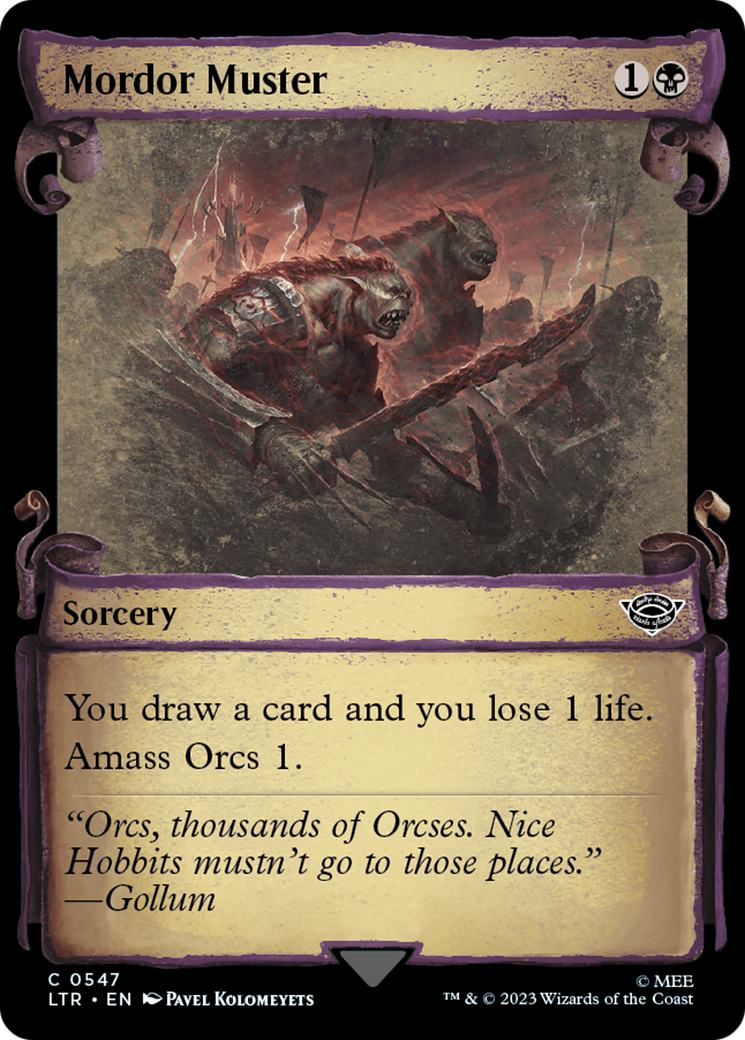 Image of Mordor Muster [The Lord of the Rings: Tales of Middle-Earth Showcase Scrolls]