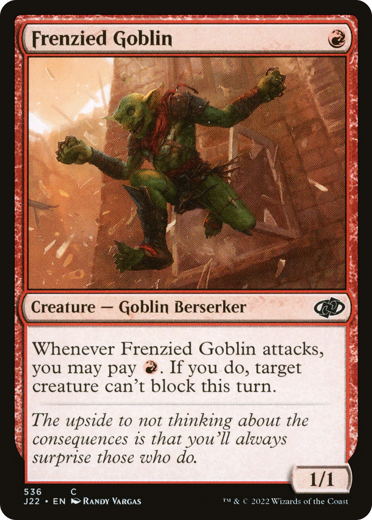 Image of Frenzied Goblin [Jumpstart 2022]