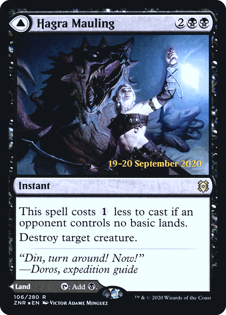 Image of Hagra Mauling // Hagra Broodpit [Zendikar Rising Prerelease Promos]