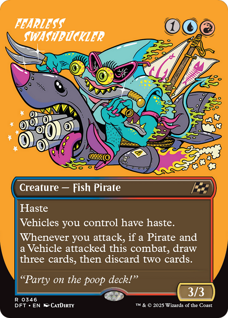 Image of Fearless Swashbuckler (Borderless) [Aetherdrift]