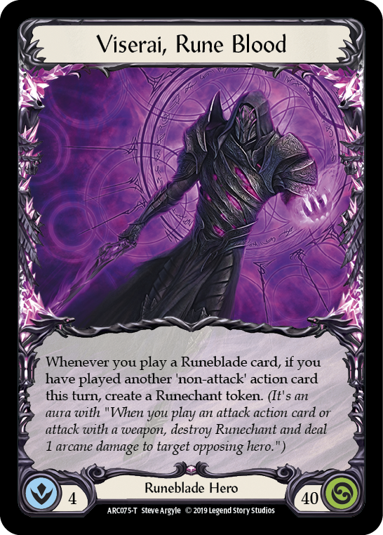 Image of Viserai // Viserai, Rune Blood [ARC076-T // ARC075-T] (Arcane Rising)  1st Edition Normal